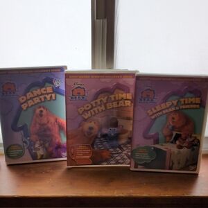 Disney Bear in the Big Blue House VHS Collection - Purple, Yellow, Blue